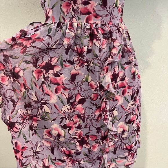 Express lilac color flutter Sleeves Mini v-neck Sundress size 4 - Picture 5 of 13
